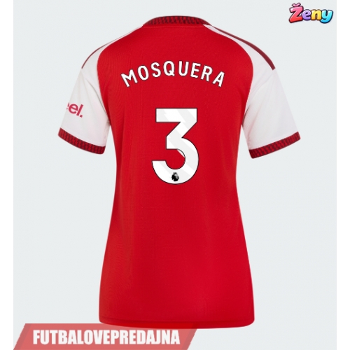 Lacne Ženy Futbalové dres Arsenal Cristhian Mosquera #3 2026-27 Krátky Rukáv - Domáci